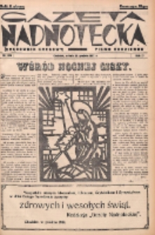 Gazeta Nadnotecka (Orędownik Kresowy): pismo codzienne 1937.12.25 R.17 Nr296