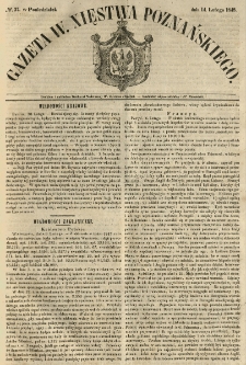 Gazeta Wielkiego Xięstwa Poznańskiego 1848.02.14 Nr37