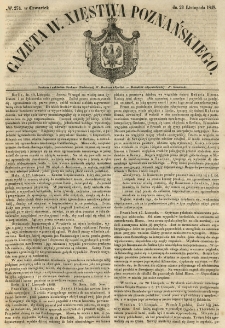 Gazeta Wielkiego Xięstwa Poznańskiego 1848.11.23 Nr274