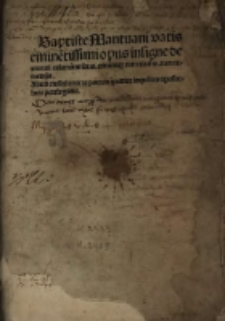 De suorum temporum calamitatibus, cum additionibus Theodorici Ulsenii, Petri Bonomi et Francisi Cereti; Contra poetas impudice loquentes.