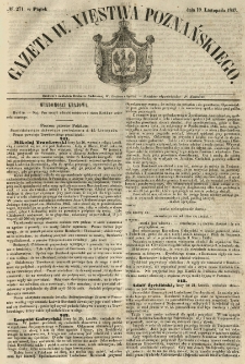 Gazeta Wielkiego Xięstwa Poznańskiego 1847.11.19 Nr271
