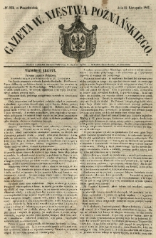 Gazeta Wielkiego Xięstwa Poznańskiego 1847.11.22 Nr273