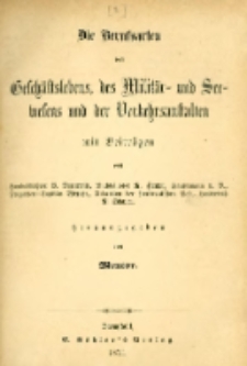 Die Berufsarten des Geschäftslebens, des Militär- und Seewesens und der Verkehrsanstalten