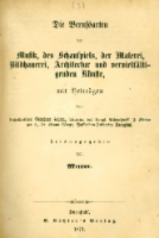 Die Berufsarten der Musik, des Schauspiels, der Malerei, Bidhauerei, Architektur und vervielfältigenden Künste