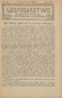 Gospodarstwo : bezpłatny dodatek do Przewodnika Katolickiego 1928.11.18 Nr24