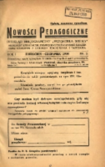 Nowości Pedagogiczne: przegląd bibliograficzny "Przyjaciela Szkoly": bezplatny kwartalnik, poświęcony propagandzie książek oraz czasopism z dziedziny wychowania i nauczania 193 kwiecień-czerwiec R. Nr2