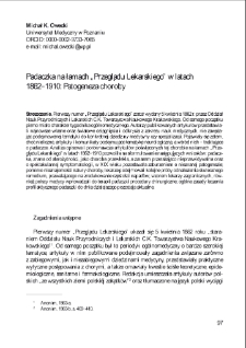 Padaczka na łamach „Przeglądu Lekarskiego” w latach 1862–1910: Patogeneza choroby