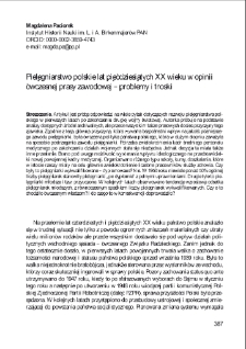 Pielęgniarstwo polskie lat pięćdziesiątych XX wieku w opinii ówczesnej prasy zawodowej – problemy i troski