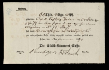 Pałac Działyńskich. Dowody do wydatk&oacute;w w roku 1870, 1869-1871