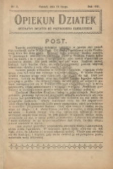 Opiekun Dziatek : bezpłatny dodatek do Przewodnika Katolickiego 1921.02.13 Nr2
