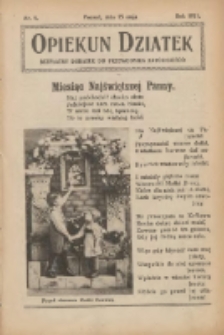 Opiekun Dziatek : bezpłatny dodatek do Przewodnika Katolickiego 1921.05.15 Nr5