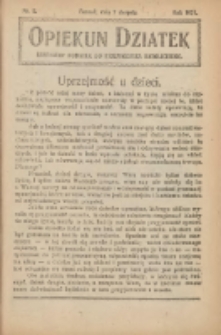 Opiekun Dziatek : bezpłatny dodatek do Przewodnika Katolickiego 1921.08.07 Nr8