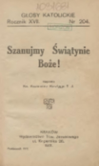 Szanujmy Świątynie Boże!