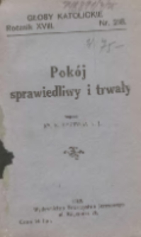 Pok&oacute;j sprawiedliwy i trwały