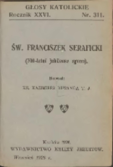 Św. Franciszek Seraficki (700-letni jubileusz zgonu)