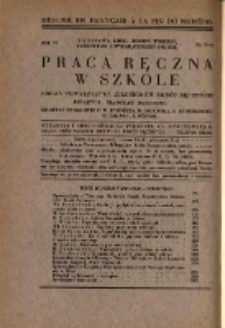 Praca Ręczna w Szkole : organ Tow. Miłośników Robót Ręcznych 1932 R.6 Nr3/4