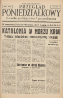 Przegląd Poniedziałkowy: gazeta polityczna i gospodarcza 1934.10.08 R.1 Nr 5