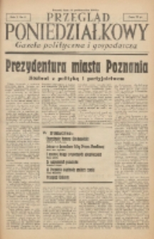 Przegląd Poniedziałkowy: gazeta polityczna i gospodarcza 1934.10.15 R.1 Nr 6