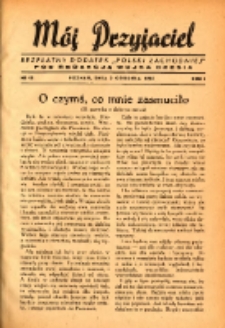 Mój Przyjaciel : bezpłatny dodatek "Polski Zachodniej" pod redakcją wujka Czesia 1945.12.02 R.1 Nr13