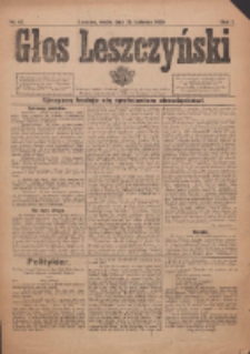 Głos Leszczyński 1920.04.21 R.1 Nr42