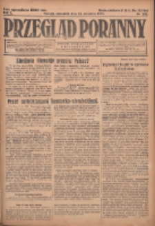 Przegląd Poranny: pismo niezależne i bezpartyjne 1923.09.13 R.252