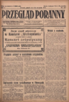 Przegląd Poranny: pismo niezależne i bezpartyjne 1923.09.28 R.3 Nr267