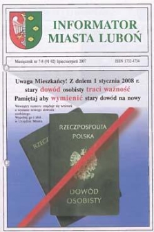 Informator Miasta Luboń 2007.07/08 Nr7-8(91-92)