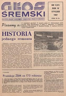 Głos Śremski 1987.01 R.4 Nr1(31)