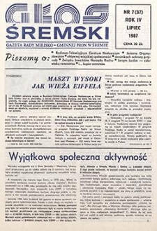 Głos Śremski 1987.07 R.4 Nr7(37)