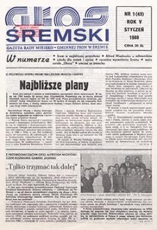Głos Śremski 1988.01 R.5 Nr1(43)