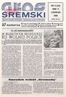 Głos Śremski 1988.11 R.5 Nr11(53)