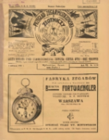 Przegląd Zegarmistrzowski i Złotniczy : gazeta handlowa rynku zegarmistrzowskiego, złotniczego, biżuterii, optyki i branż pokrewnych 1931.08.01 R.7 Nr14/15