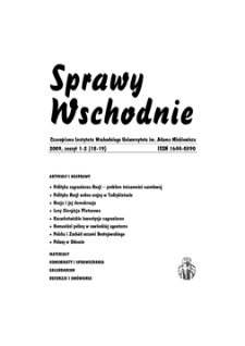 Sprawy Wschodnie . Zeszyt 18-19