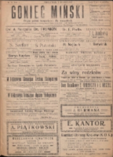 Goniec Miński: organ polski bezpartyjny dla wszystkich. 1919.09.05 R.1 Nr4