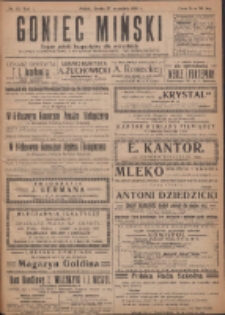 Goniec Miński: organ polski bezpartyjny dla wszystkich. 1919.09.17 R.1 Nr13