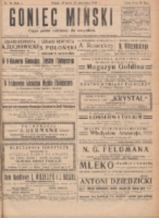 Goniec Miński: organ polski bezpartyjny dla wszystkich. 1919.09.23 R.1 Nr19