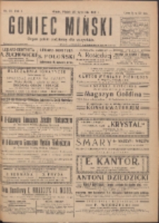 Goniec Miński: organ polski bezpartyjny dla wszystkich. 1919.09.26 R.1 Nr22