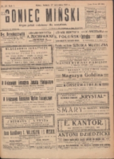 Goniec Miński: organ polski bezpartyjny dla wszystkich. 1919.09.27 R.1 Nr23