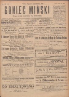 Goniec Miński: organ polski bezpartyjny dla wszystkich. 1919.10.03 R.1 Nr29