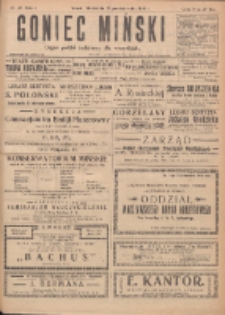 Goniec Miński: organ polski bezpartyjny dla wszystkich. 1919.10.12 R.1 Nr38