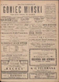 Goniec Miński: organ polski bezpartyjny dla wszystkich. 1919.10.15 R.1 Nr41