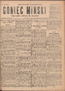 Goniec Miński: organ polski bezpartyjny dla wszystkich. 1919.10.27 R.1 Nr53