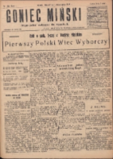 Goniec Miński: organ polski bezpartyjny dla wszystkich. 1919.11.02 R.1 Nr60