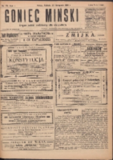 Goniec Miński: organ polski bezpartyjny dla wszystkich. 1919.11.22 R.1 Nr79