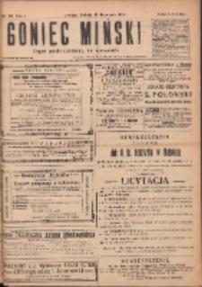 Goniec Miński: organ polski bezpartyjny dla wszystkich. 1919.11.29 R.1 Nr86