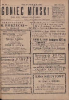 Goniec Miński: organ polski bezpartyjny dla wszystkich. 1919.12.18 R.1 Nr104