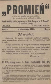 Promień 1925.11.01 R.1 Nr1