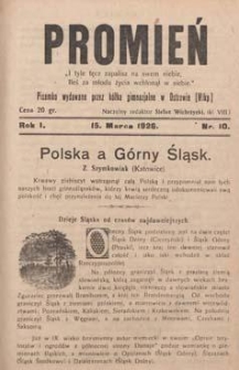 Promień 1926.03.15 R.1 Nr10