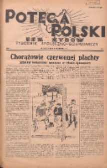Potega Polski bez Żyd&oacute;w : tygodnik społeczno-gospodarczy 1936.10.25 R.1 Nr9