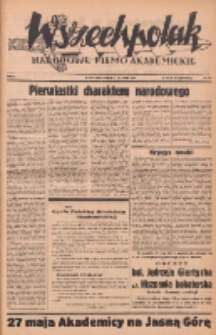 Wszechpolak : narodowe pismo akademickie 1937.05.23 R.1 Nr18